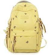 CEUTNIZ Cute Bow Embroidered Backpack Aesthetic Backpack Kawaii Coquette Preppy Laptop Rucksack W...