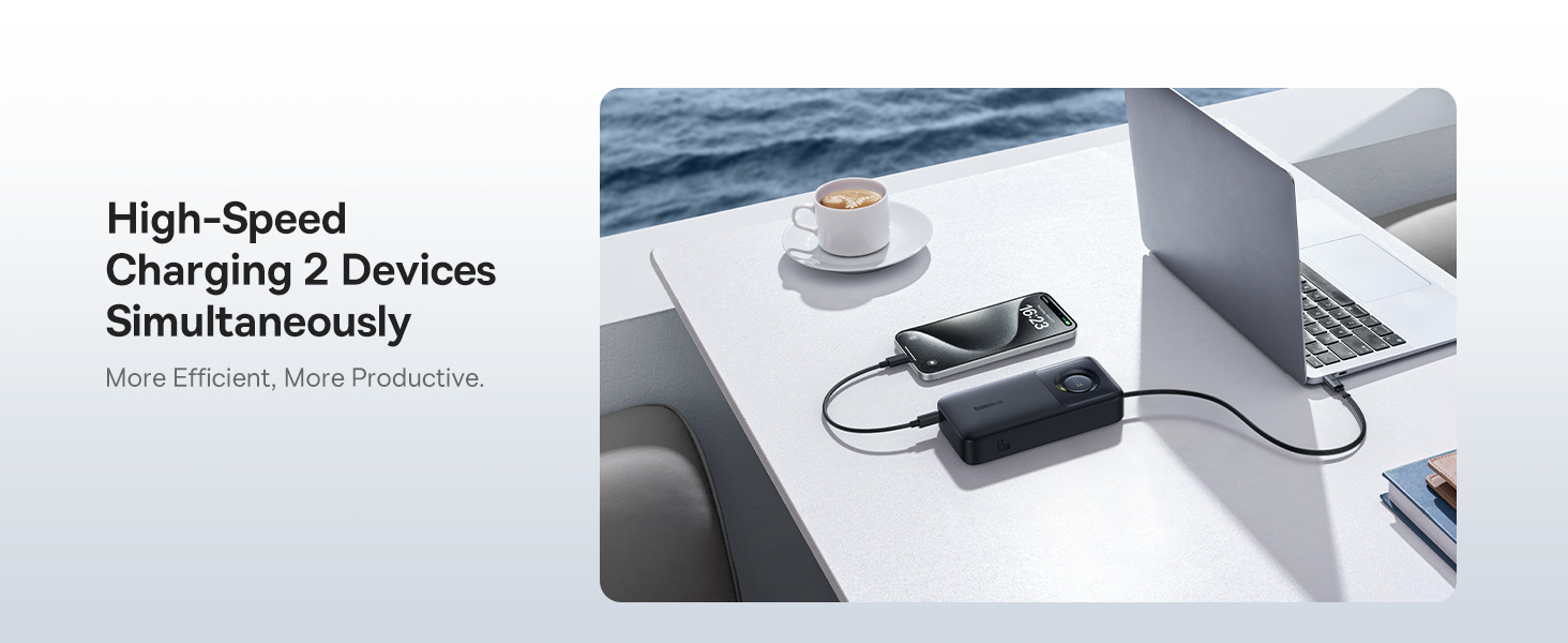 Portable Charger with Retractable USB C Cable