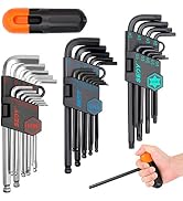 36-Pieces Ultimate Allen Wrench Set, Premium Hex & Torx Key Set, SAE & Metric Hex, Ball End Torx ...