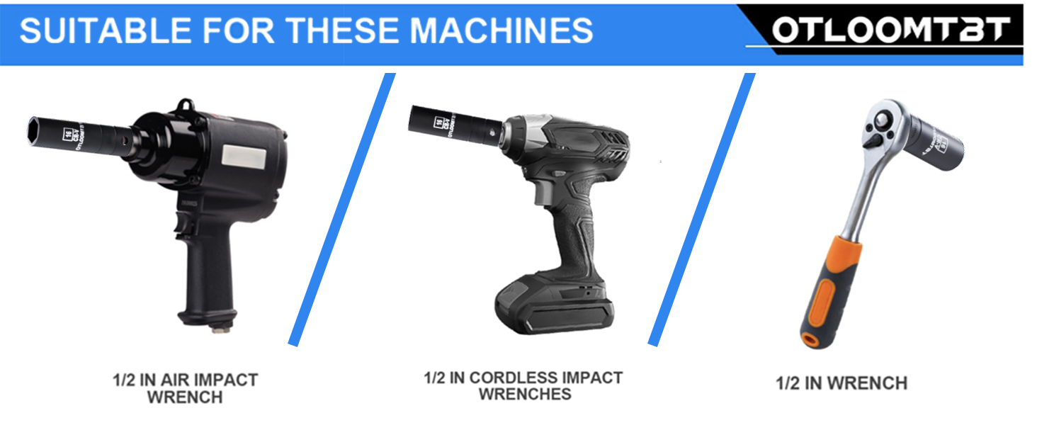 For 1/2 inch drive air cannon impact wrenches, electric wrenches, ratchet wrenches