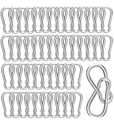 50PCS 3" Carabiner Clip Spring Snap Hook, M8 Heavy Duty Galvanized Steel Spring Snap Hook, Quick ...