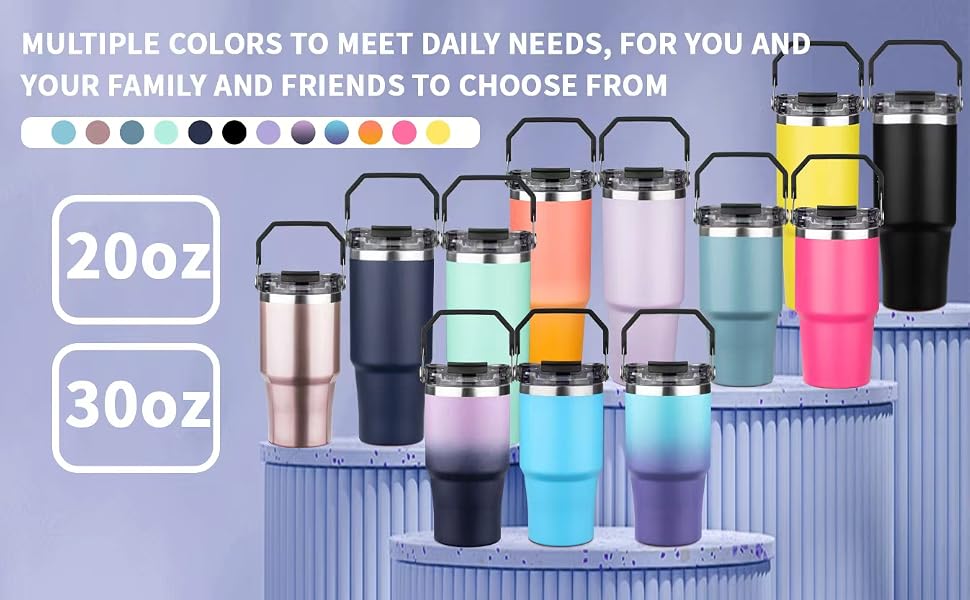 multiple color and size for insulated coffee mug