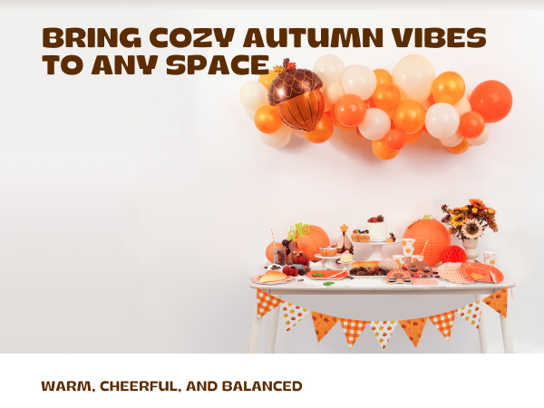 Thanksgiving banner decorations Autumn Triangle Flag Fall party with Plaid, Pumpkin & Maple Leaf