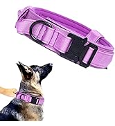 Tactical Dog Collar Military Dog Collar Adjustable Nylon Dog Collar Heavy Duty Metal Buckle with ...