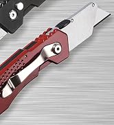 KATA 3-Pack Heavy Duty Box Cutter Folding Utility Knife With Zinc Alloy Body, Quick Change Blades...