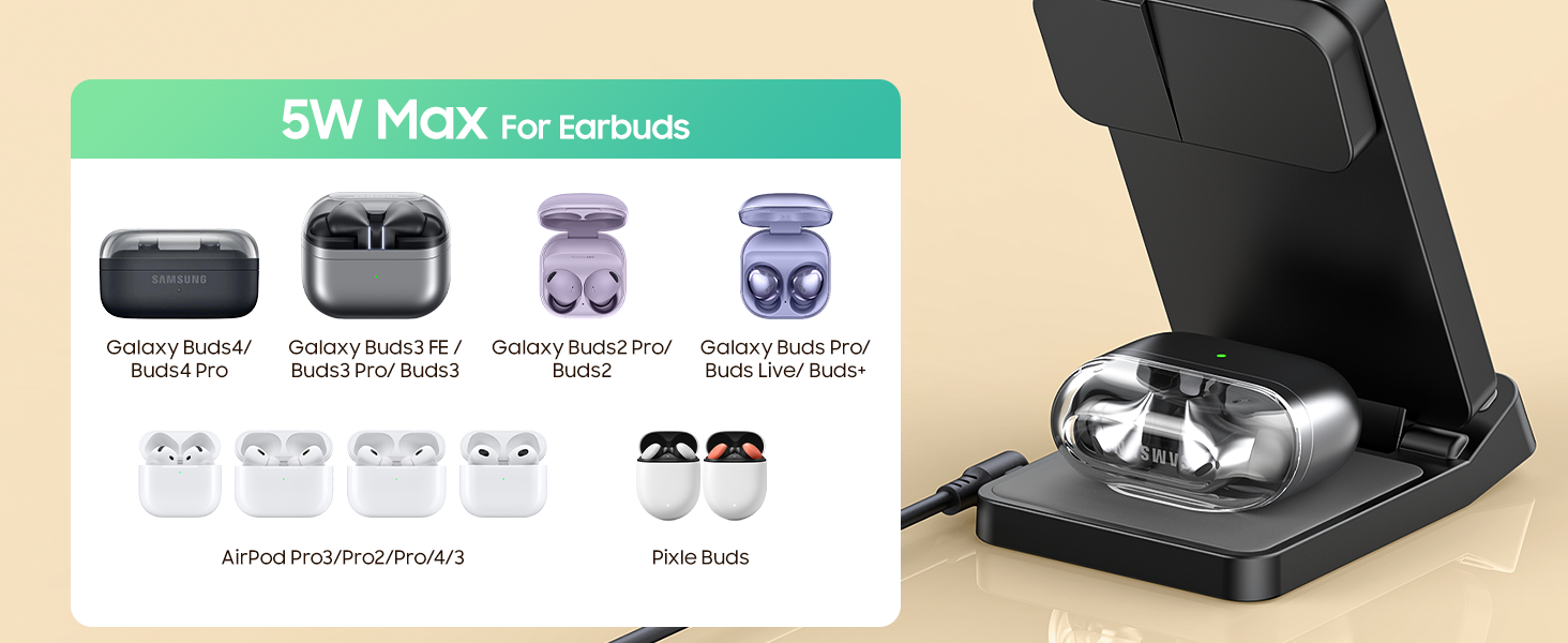 wireless charging station with clock