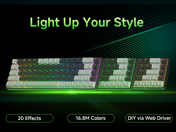 60% wireless mechanical gaming keyboard