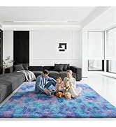 Ehayx Rainbow 8x10 Area Rugs for Living Room, Soft Fluffy Large Rug for Bedroom, Shag Non-Slip Ca...