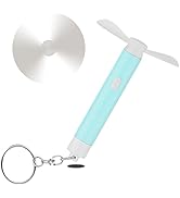 GS GLOWSEEN Travel Essentials Pocket Size Mini Fan Keychain Portable Handheld Fan Cooling For Wom...