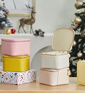 Vlando Small Travel Jewelry Box Organizer - 6 Small Carry-on Zipped Pouches for Jewelries Necklac...