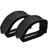 2 Pcs Black Beam Strap Pedal Straps Cycling Kids Bike Foot Pedal Straps Toe Clips Straps Tape for...