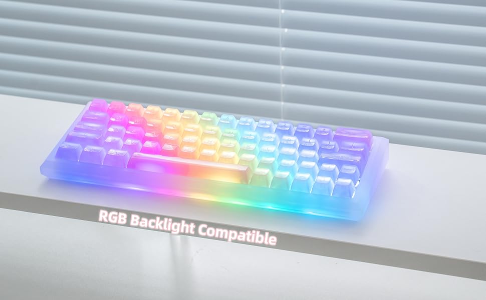 Pink MDA Transparent Keycaps