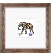 8x8 Soild Wood Picture Frame with High Definition Glass Display Pictures 4x4 with Mat or 8x8 With...