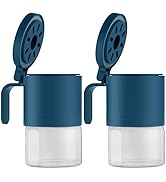 Zuutii Glass Spice Jars Moisture-Proof Spice Containers with Spoons, Set of 2 10oz/300ml Spice Bo...