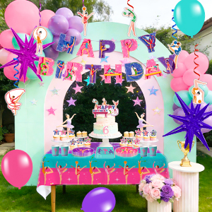 gymnastics themed birthday party supplies