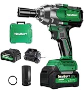 NEWBEAT Cordless Impact Wrench, 1/2 inch Impact Gun, Electric Impact Wrench Max Torque 800 N.m, 2...