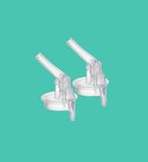 b.box Tritan Straw Bottle Replacement Tops (2-pack): Fits Tritan Straw Drink Bottles (15oz and 20oz)