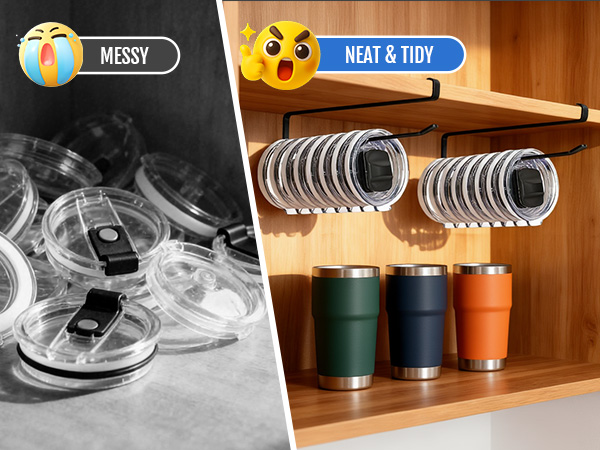 Tired of messy cabinet lids? Try Kyrupsy Lid Organizer – problem solved.