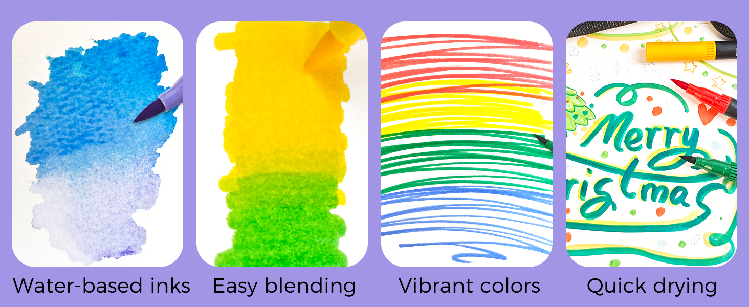 Dual-Tip Watercolor Pens Set