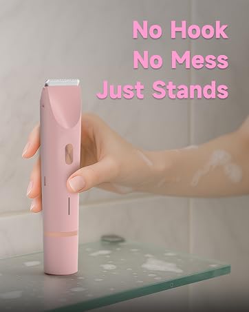 Bikini Trimmer for Women – Waterproof Electric Razor with Stainless Steel Blades, Rechargeable