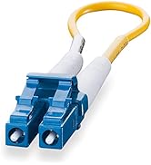 OS2 LC Fiber Optic Loopback Cable, Singlemode 9/125 (OS2), Duplex LC/PC Connectors for Testing Ap...