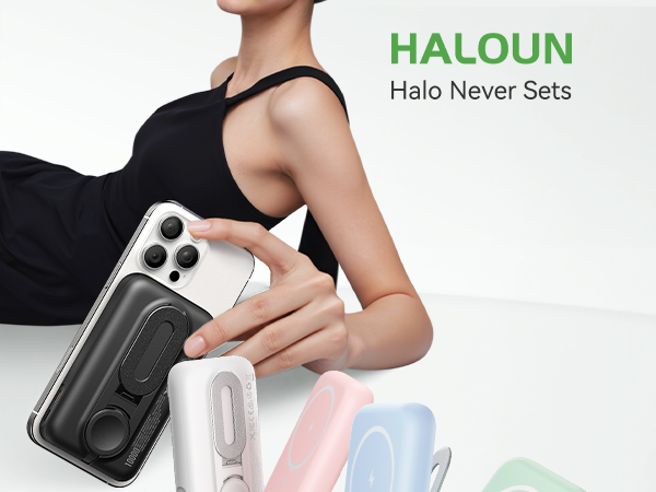 Haloun Magnetic Power Bank green -1m