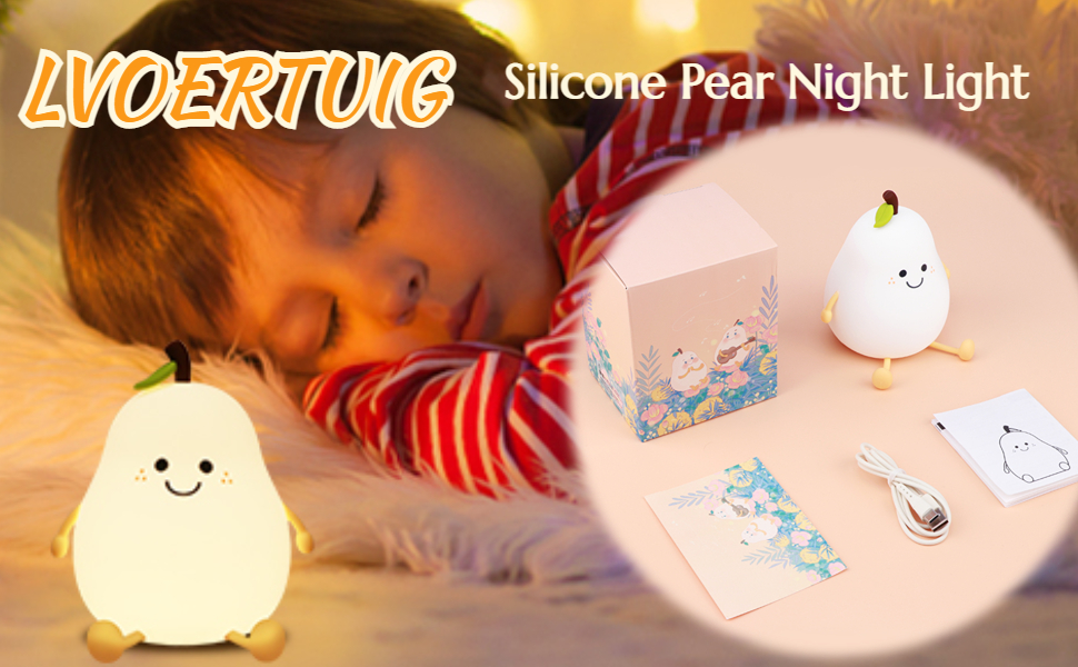 Cute Pear Night Light