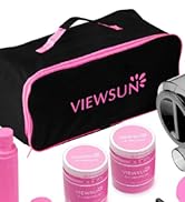Viewsun 17pcs Car Cleaning Kit, Pink Car Interior Detailing Kit with High Power Handheld Vacuum, ...