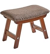 Aibiju Wooden Step Stool for Kids and Adults, Ottoman Foot Rest Small Foot Stool Ottoman for Bedr...