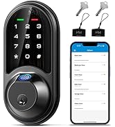Veise RZ07 Smart Lock, Fingerprint Door Lock, 7-in-1 Keyless Entry with App Control, Electronic T...