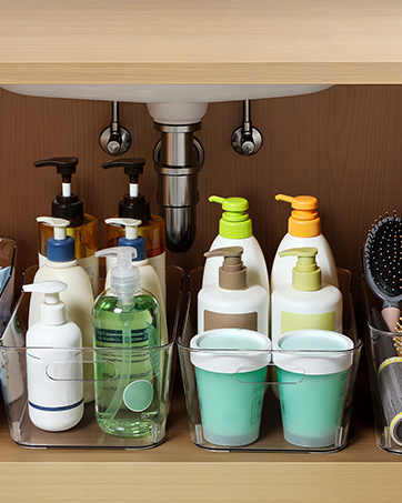 clear pantry storage bins