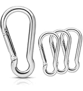 Replacement Carabiner Clip Hooks for Flag Pole Rings, 4 Pcs 304 Stainless Steel Flagpole Clips Ha...