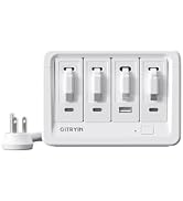 Gitryin 1 Micro USB, 1 Lightning, 2 Type-C Retractable Wall Chargers with 1 USB A Port and 8-in-1...