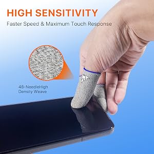 JWH gaming finger sleeves HIGH SENSITIVITY Faster Speed & Maximum Touch Response