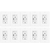 Greencycle 20 Amp GFCI Outlet with USB C & USB A Ports,10PK Self Test GFCI Electrical Outlet Comb...