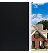 KESPEN Total Blackout Window Film Privacy Static Cling 100% Light Blocking Room Darkening Window ...