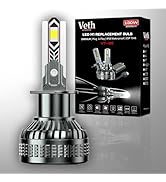 Veth Automotive H1 LED Fog Replacement Bulbs, 6500K Cool White, 130W 30000LM, 1:1 Plug & Play, No...
