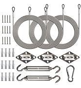 Amgo Triangle Sun Shade Sail Canopy Installation Hardware Kit Accessory (Rope + Hardware kit)