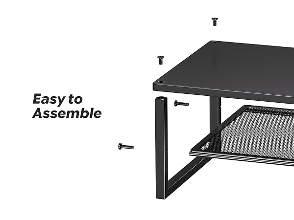 Desk Organizer for Monitor, Printer & Laptop Stand, Desktop Workspace Organizers for Office Supplies