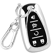 Turcee Car Key Fob Cover Compatible with Chevrolet,Cool Reflective 5 Buttons Key Fob Protector Ca...