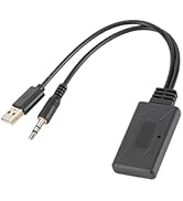 xingbaichen Bluetooth AUX Adapter USB Bluetooth 5.0 Receiver 3.5mm Wireless Audio Adapter for Car...