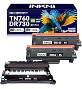 TN760 and 730 Drum Unit Compatible Toner Cartridge Replacement for Brother TN-730/TN-760 730 TN-7...