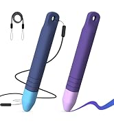 Kid-Friendly Stylus Pens for Touch Screens with Tethers - Mixoo Anti-Rolling Tablet Stylus 2 Pack...