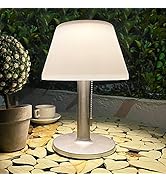 shumi LED Solar Table Lamp Outdoor Waterproof-3 Way Dimmable Outside Patio Table lamp,Solar Moder...