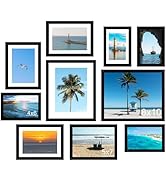 JCJMY 10 Packs Picture Frames Collage Wall Decor for Wall Hanging or Tabletop, 8x10, 5x7, 4x6 Mul...
