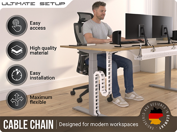 vertebrae cable management under desk