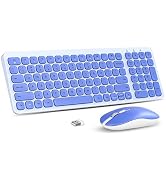 Wireless Keyboard Mouse Combo, cimetech Compact Full Size Wireless Keyboard and Mouse Set Less No...