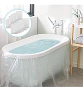 AGPTEK 12 Pack Disposable Bathtub Cover Liner, Large Bathtub Liner Plastic Bag for Salon, Househo...