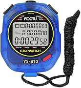 FCXJTU Sports Stopwatch Timer, 10 Lap/Split Memory Digital Stopwatch Countdown Timer with 12/24 H...