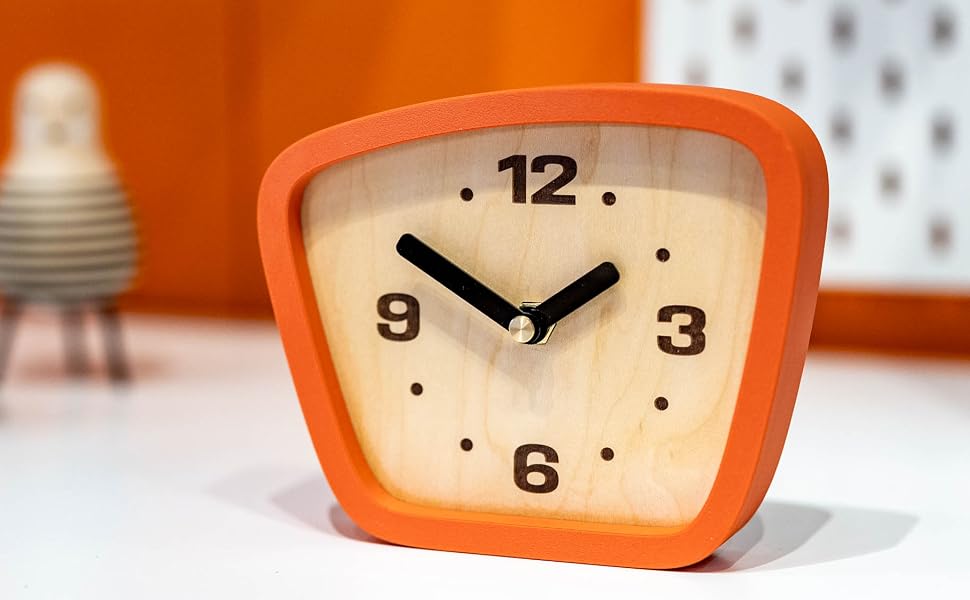 Mid-Century Modern Desk Silent Clock